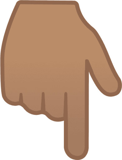 brown finger down emoji large